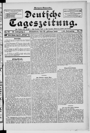 Deutsche Tageszeitung vom 13.02.1909