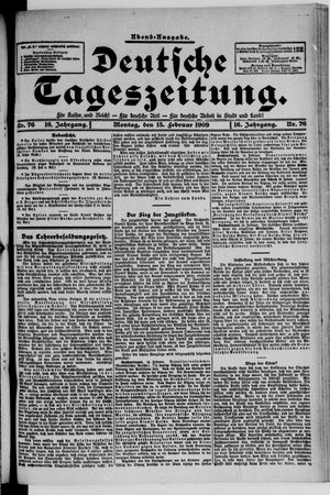 Deutsche Tageszeitung vom 15.02.1909