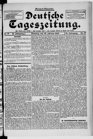 Deutsche Tageszeitung vom 16.02.1909