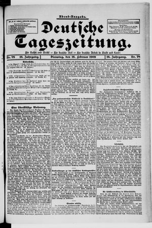Deutsche Tageszeitung vom 16.02.1909
