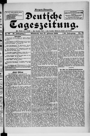 Deutsche Tageszeitung vom 17.02.1909
