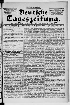 Deutsche Tageszeitung vom 18.02.1909