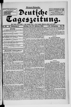 Deutsche Tageszeitung vom 19.02.1909