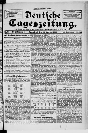 Deutsche Tageszeitung vom 20.02.1909