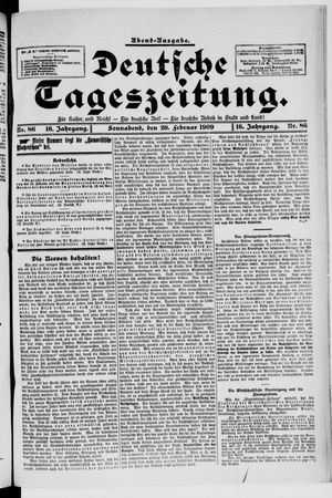 Deutsche Tageszeitung vom 20.02.1909