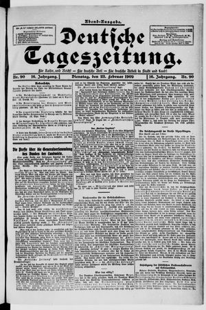 Deutsche Tageszeitung on Feb 23, 1909