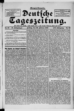 Deutsche Tageszeitung on Feb 26, 1909