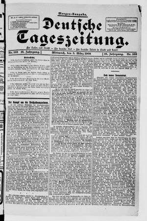 Deutsche Tageszeitung vom 03.03.1909