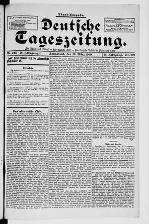 Deutsche Tageszeitung on Mar 13, 1909