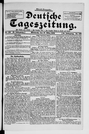 Deutsche Tageszeitung vom 17.03.1909