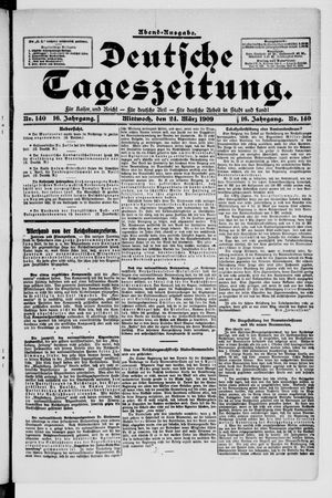 Deutsche Tageszeitung on Mar 24, 1909