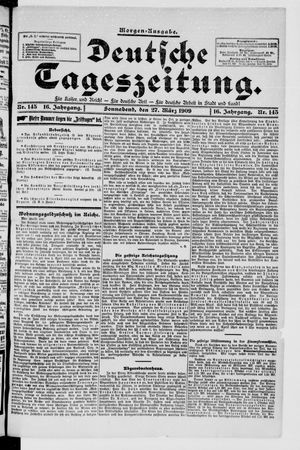 Deutsche Tageszeitung vom 27.03.1909