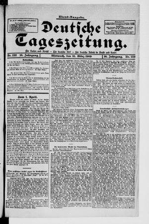 Deutsche Tageszeitung vom 31.03.1909