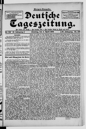 Deutsche Tageszeitung vom 04.04.1909