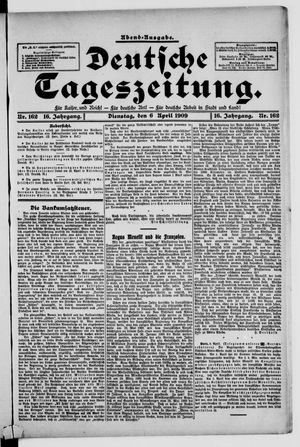 Deutsche Tageszeitung vom 06.04.1909