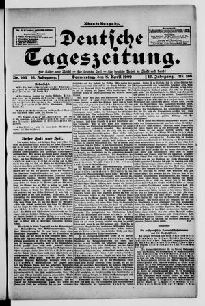 Deutsche Tageszeitung on Apr 8, 1909