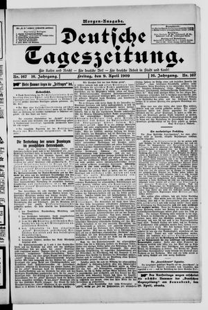 Deutsche Tageszeitung vom 09.04.1909