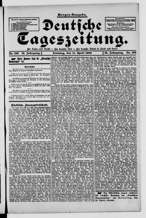 Deutsche Tageszeitung on Apr 11, 1909