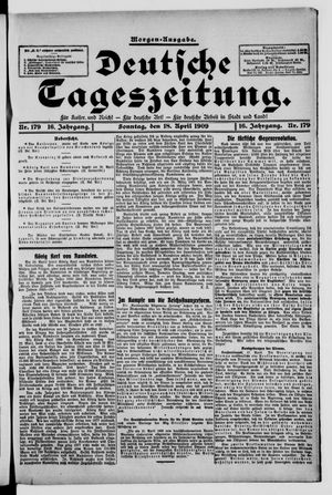Deutsche Tageszeitung vom 18.04.1909