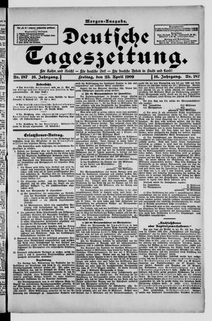 Deutsche Tageszeitung vom 23.04.1909