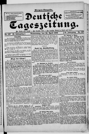 Deutsche Tageszeitung on Apr 29, 1909