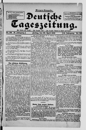Deutsche Tageszeitung vom 30.04.1909