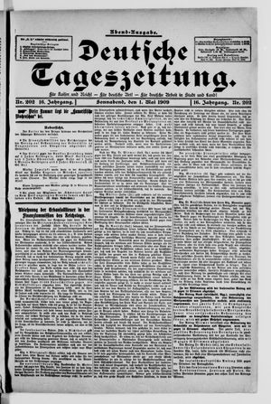 Deutsche Tageszeitung vom 01.05.1909
