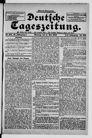 Deutsche Tageszeitung vom 03.05.1909