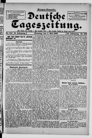 Deutsche Tageszeitung on May 4, 1909