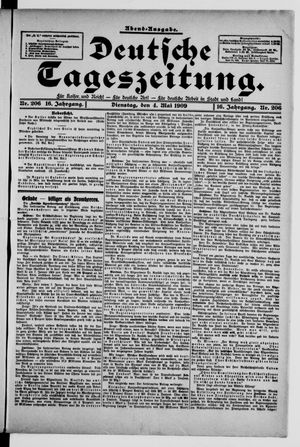 Deutsche Tageszeitung on May 4, 1909