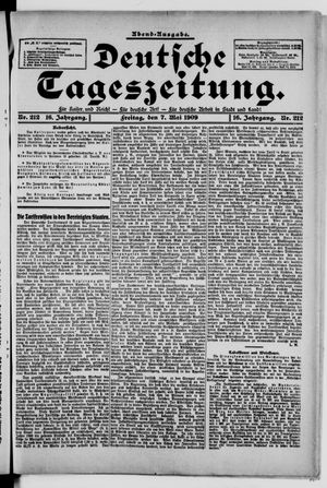 Deutsche Tageszeitung vom 07.05.1909