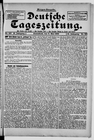 Deutsche Tageszeitung vom 08.05.1909