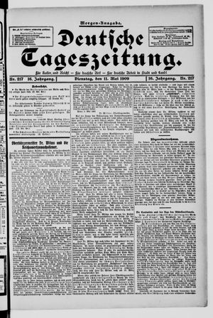 Deutsche Tageszeitung vom 11.05.1909