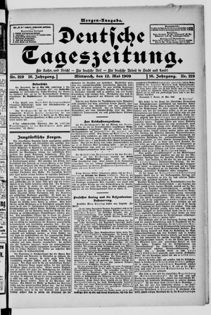 Deutsche Tageszeitung vom 12.05.1909