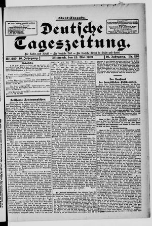 Deutsche Tageszeitung vom 12.05.1909