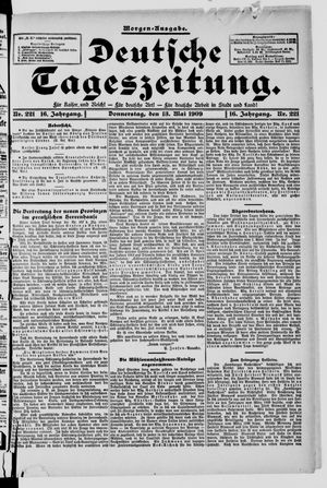 Deutsche Tageszeitung vom 13.05.1909