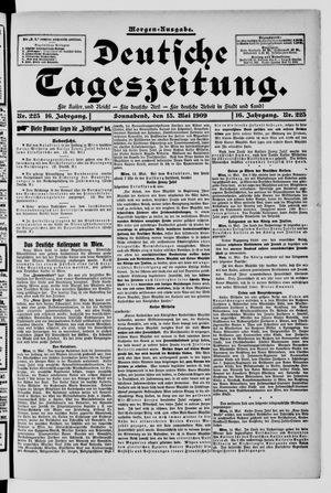 Deutsche Tageszeitung vom 15.05.1909