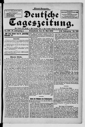 Deutsche Tageszeitung vom 15.05.1909