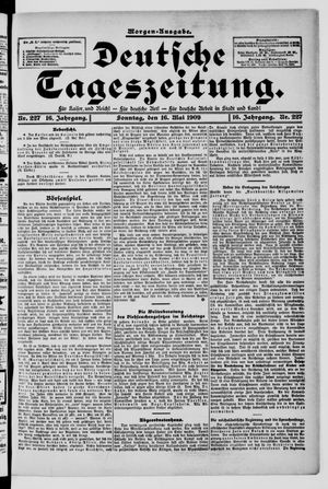 Deutsche Tageszeitung on May 16, 1909