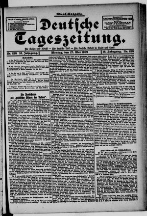 Deutsche Tageszeitung vom 17.05.1909