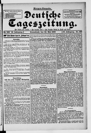 Deutsche Tageszeitung vom 22.05.1909