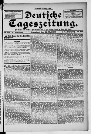 Deutsche Tageszeitung vom 22.05.1909