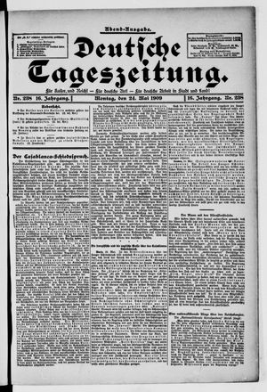 Deutsche Tageszeitung vom 24.05.1909