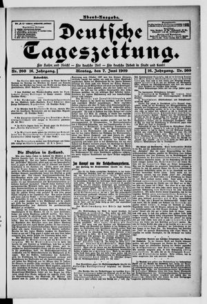 Deutsche Tageszeitung vom 07.06.1909