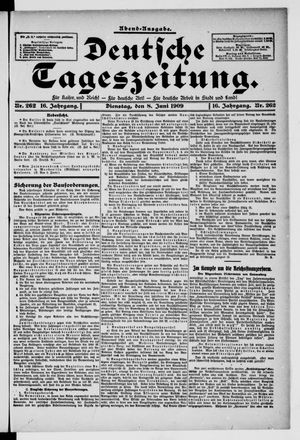 Deutsche Tageszeitung on Jun 8, 1909