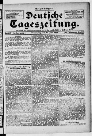 Deutsche Tageszeitung vom 10.06.1909