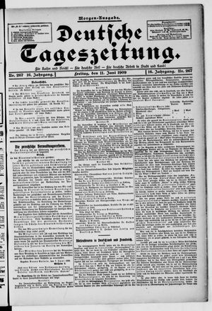 Deutsche Tageszeitung on Jun 11, 1909