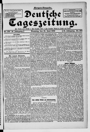 Deutsche Tageszeitung vom 15.06.1909