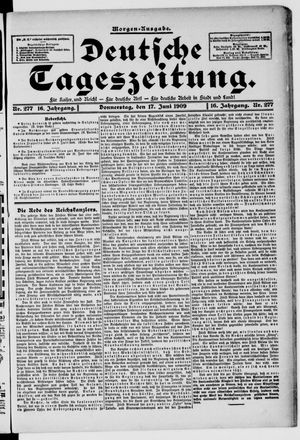Deutsche Tageszeitung vom 17.06.1909