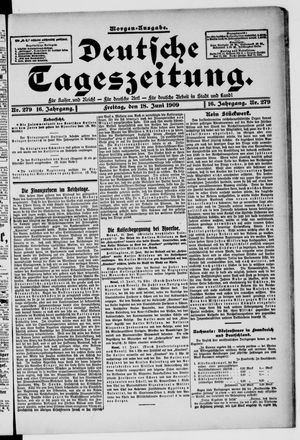 Deutsche Tageszeitung on Jun 18, 1909